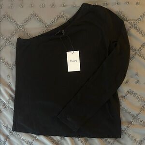 Theory Black One Long-Sleeve Top